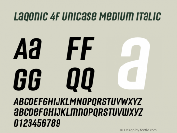 Laqonic 4F Unicase Medium Italic 1.0图片样张