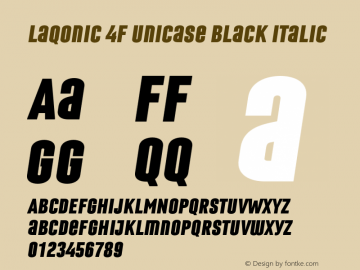 Laqonic 4F Unicase Black Italic 1.0图片样张