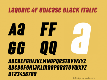 Laqonic 4F Unicase Black Italic 1.0图片样张