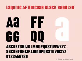 Laqonic 4F Unicase Black Regular 1.0 Font Sample