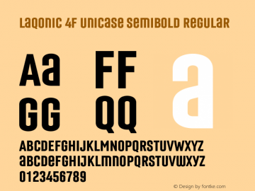 Laqonic 4F Unicase SemiBold Regular 1.0图片样张