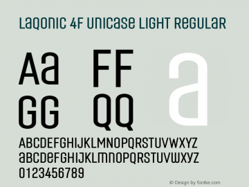 Laqonic 4F Unicase Light Regular 1.0图片样张