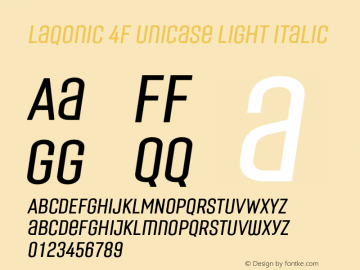Laqonic 4F Unicase Light Italic 1.0图片样张
