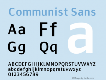 Communist Sans Macromedia Fontographer 4.1.5 25‐07‐2001图片样张