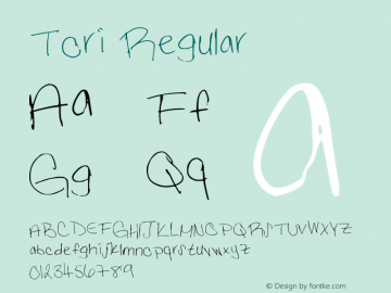 Tori Regular Version 2 Font Sample