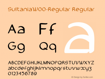 SultaniaW00-Regular Regular Version 1.00 Font Sample