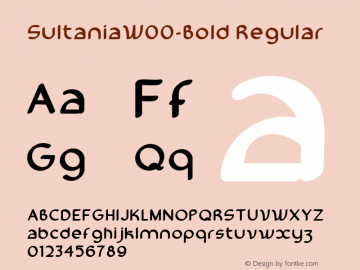 SultaniaW00-Bold Regular Version 1.00图片样张