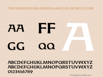 ThomasVersalienW00-Regular Regular Version 1.00 Font Sample