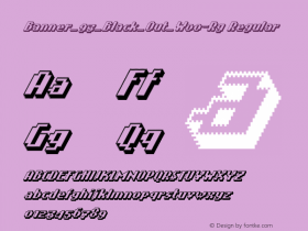 Banner_93_Black_Out_W00-Rg Regular Version 1.00 Font Sample