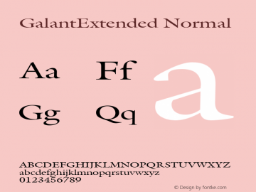 GalantExtended Normal Altsys Fontographer 4.1 5/8/96图片样张