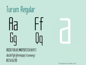 Turum Regular Version 1.000 Font Sample