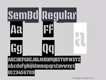 SemBd Regular Version 2.501 (license nr. xxxx - Underware)图片样张