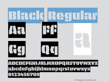 Black Regular Version 2.501 (license nr. xxxx - Underware)图片样张