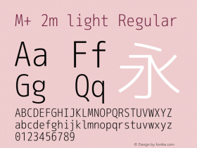 M+ 2m light Regular Version 1.060 Font Sample