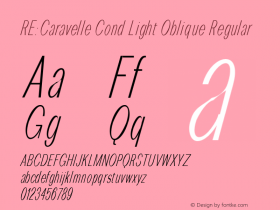 RE:Caravelle Cond Light Oblique Regular Version 1.000;PS 001.000;hotconv 1.0.70;makeotf.lib2.5.58329图片样张