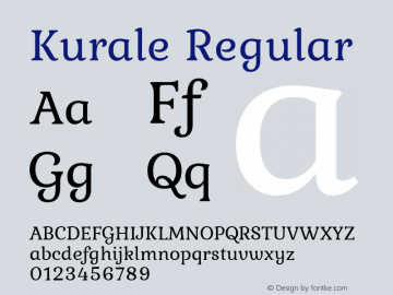 Kurale Regular 1.0; ttfautohint (v1.4.1)图片样张