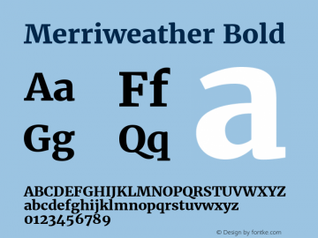Merriweather Bold Version 1.584; ttfautohint (v1.5) -l 6 -r 36 -G 0 -x 10 -H 350 -D latn -f cyrl -w 