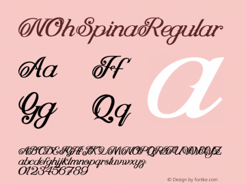 NOh Spina Regular Version 2.0 April 29, 2013 Font Sample