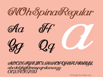 NOh Spina Regular Version 2.0 April 29, 2013 Font Sample