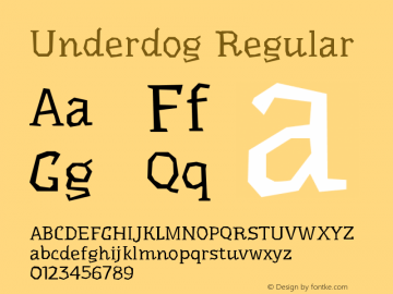 Underdog Regular Version 1.000 Font Sample