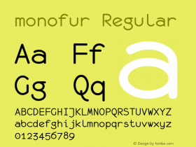 monofur Regular 1.0 2000-03-28 Font Sample