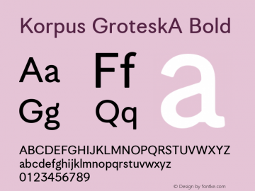 Korpus GroteskA Bold Version 1.005图片样张