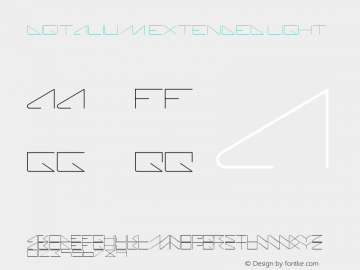 Digitalium Extended Light Version 1.00 December 8, 2015, initial release图片样张