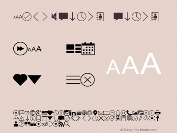 ajmn-icons icons Version 1.0 Font Sample