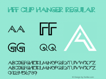 HFF Clip Hanger Regular 1.0 Font Sample