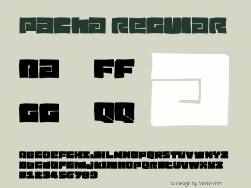 Pacha Regular Version 1.000;PS 001.000;hotconv 1.0.88;makeotf.lib2.5.64775 Font Sample