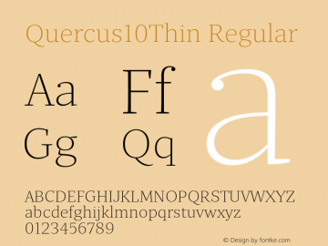 Quercus10Thin Regular Version 1.000;com.myfonts.easy.storm.quercus-ten.thin.wfkit2.version.4mvr图片样张