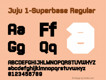 Juju 1-Superbase Regular Version 1.000;PS 001.000;hotconv 1.0.88;makeotf.lib2.5.64775 Font Sample