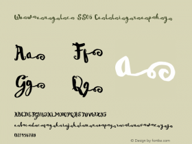 Wowangle SS06 Calligraphy 1.000 Font Sample