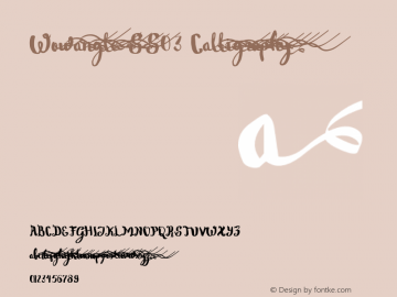 Wowangle SS03 Calligraphy 1.000 Font Sample