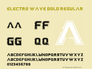 Electro Wave Bold Regular Version 1.000 Font Sample