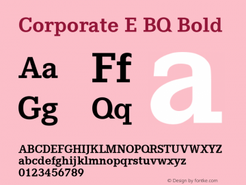 Corporate E BQ Bold Version 001.000图片样张