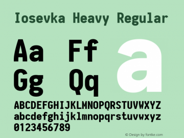 Iosevka Heavy Regular 1.8.2; ttfautohint (v1.5)图片样张