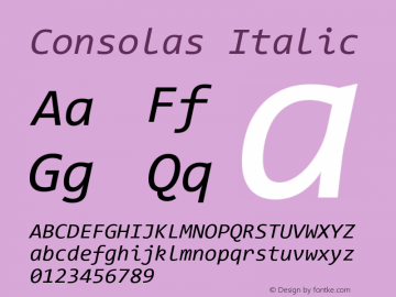 Consolas Italic Version 5.36图片样张