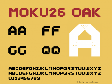 Moku26 Oak 1.000 Font Sample