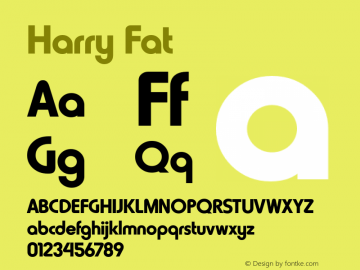 Harry Fat Version 1.000 Font Sample