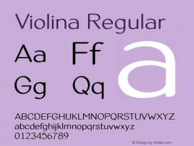 Violina Regular Version 001.001 Font Sample