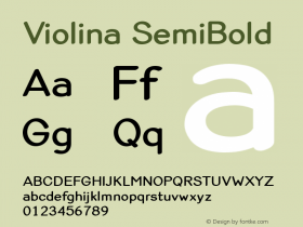 Violina SemiBold Version 001.001 Font Sample
