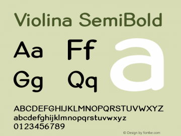 Violina SemiBold Version 001.001图片样张