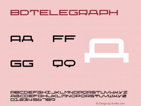 BDTelegraph ☞ Version 1.001;com.myfonts.easy.typedifferent.bd-telegraph.regular.wfkit2.version.3NDy图片样张