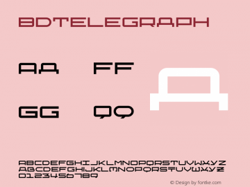 BDTelegraph ☞ Version 1.001;com.myfonts.easy.typedifferent.bd-telegraph.regular.wfkit2.version.3NDy图片样张