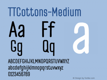 TTCottons-Medium ☞ Version 1.000;com.myfonts.easy.type-type.tt-cottons.medium.wfkit2.version.4y1q图片样张