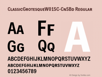 ClassicGrotesqueW01SC-CnSBd Regular Version 1.00 Font Sample