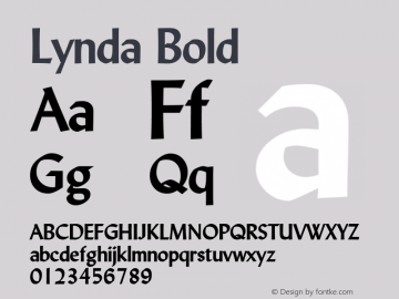 Lynda Bold Altsys Fontographer 4.1 5/10/96 Font Sample