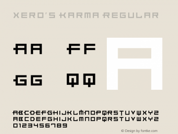 Xero's Karma Regular Version 1.0 Font Sample