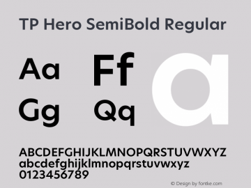 TP Hero SemiBold Regular Version 1.000图片样张